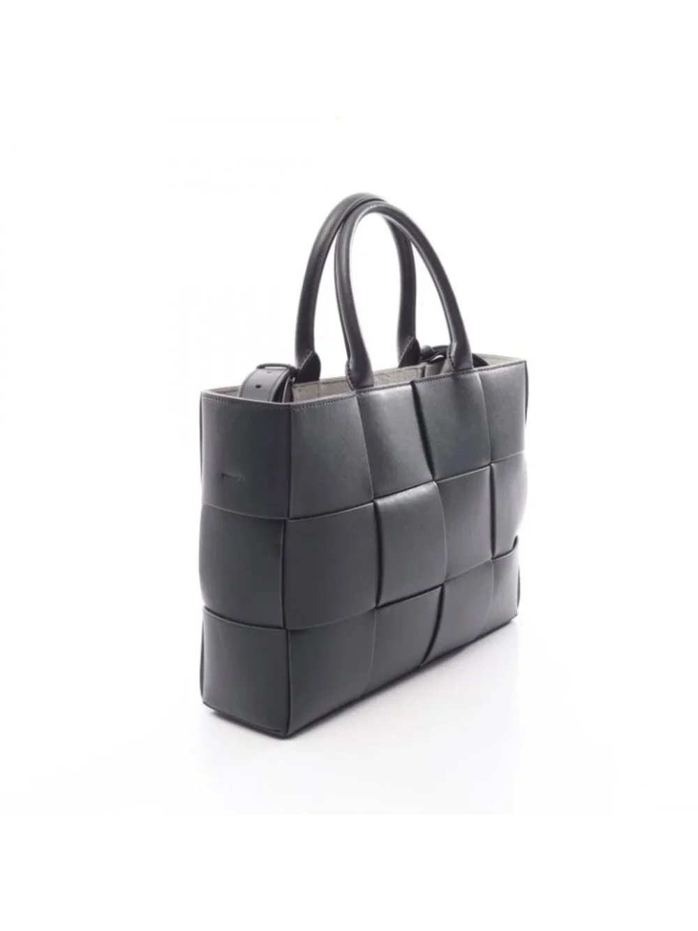 Bottega Veneta Tote Bag Small Arco Maxi Intrecciato 2-Way Charcoal Gray Leather